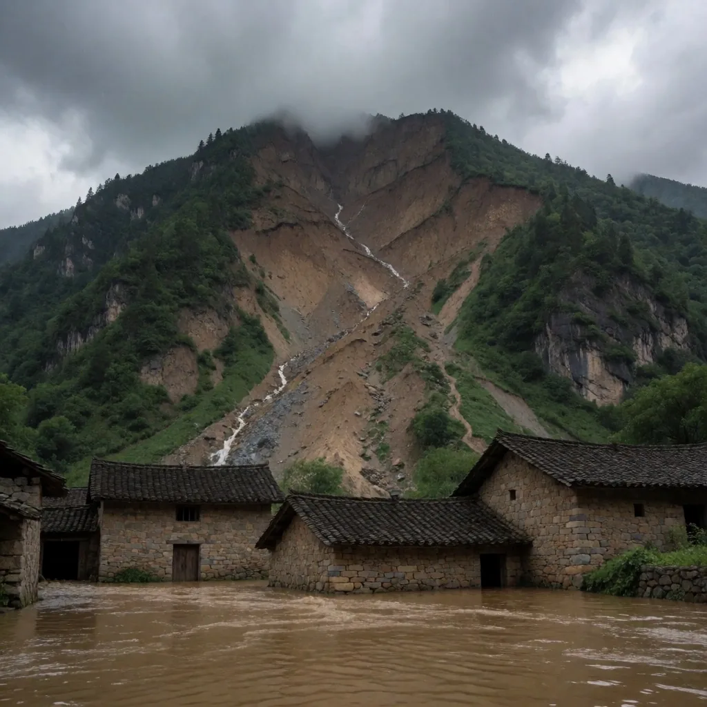 Inundaciones en un valle del Himalaya